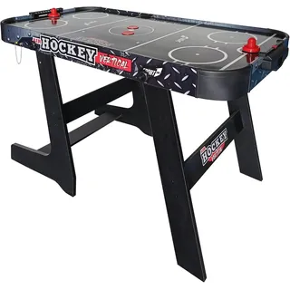 sport1 one the sport maker Sport1 Air Hockey Metal Vertikaler Klapptisch Air Mini mit Lüfter 12 V Platzsparender Air-Hockey-Tisch Maße 121 x 60 x 76 cm 2 Griffe und 2 Scheiben inkludiert mit integrierter Punktezähler.