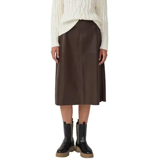 s.Oliver Midi-Rock aus Kunstleder in A-Linie