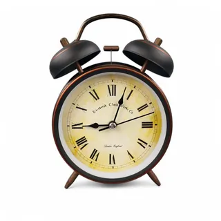 GMMH Tischuhr Nostalgie Antik Vintage Retro Metall Standuhr Wecker Uhr Design (14-5)