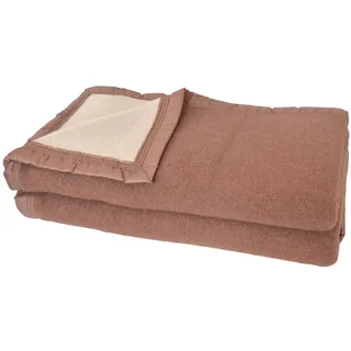 Poyet Motte AUBISQUE Decke Wolle Chamois/Gebleicht, Wolle, Chamois/Blanchi, 260 x 240 cm