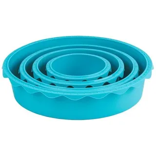 Wenko 4 tlg Silikon Backformset Kuchenform für Etagentorten Geburtstag Hochzeit