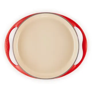 LE CREUSET Gusseisen Tatin-Backform, Rund, Ø 28 cm, Für alle Herdarten inkl. Induktion geeignet, 2,6 Liter, Kirschrot, 20129280602460