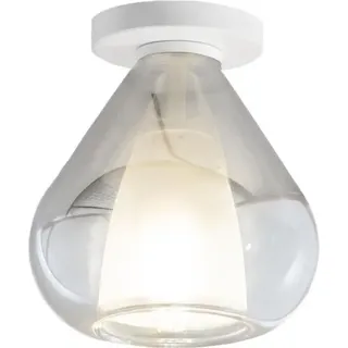 Lila - Runde Deckenleuchte D.20cm Fabas Luce - Wandleuchte mit E27 LED-Glühbirne MAX 40W - Geräuchert