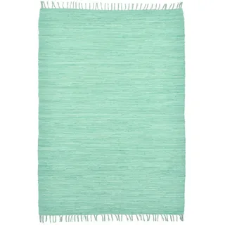 Rug and Roll Fleckerlteppich Chindi 160x230 cm , Mintgrün , Textil , Uni , Rechteckig , 160x230 cm , für Fußbodenheizung geeignet , Teppiche und Böden, Teppiche, Fleckerlteppiche
