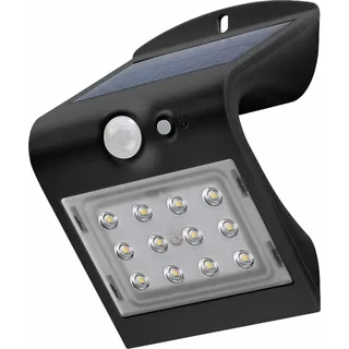 goobay LED Solar-Wandleuchte mit Bewegungsmelder, 1,5 W, Schwarz - Schwarz