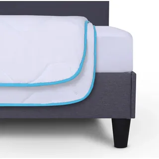 Enris 4-Jahreszeiten-Decke 155x220cm (1100gr / 1350gr), Steppdecke inkl. 80x80cm Kissen - maschinenwaschbar - 2 Schlafdecken mit Druckknöpfen - Weiß