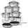 ELEGANCE Topf-Set 10-tlg. Kochtopf + Bratentopf + Kasserolle + Dämpfeinsatz + Bratpfanne + Glasdeckel