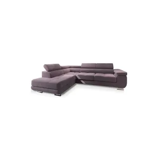 masseno Eckcouch Polyester 2-Sitzer Lila