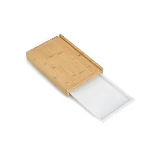 Zeller Schneidebrett-Set Bambus 1-tlg. 40 x 26,5 x 5,2 cm Braun/Weiß