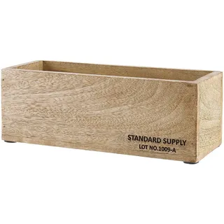 Butlers Holzkasten Standard Supply , Beige , Naturmaterialen , 11x10x28 cm , Badaccessoires