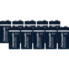 Hanseatic Batterie »10 Stück Alkaline E-Block«, 9 V, (Set, 10 St.), blau