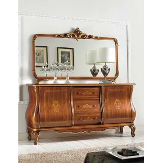 Sideboard mit Spiegel Anrichte Sideboards Holz Schrank Möbel Kommoden Braun Neu - Braun