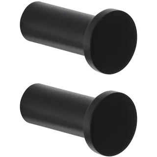 SAYAYO Garderobenhaken Schwarz, Kleiderhaken Wand Haken zum Schrauben Handtuchhaken Edelstahl Wandhaken Garderobe, 2 Stück Kleiderhaken Schwarz für Badezimmer, Küche, Schlafzimmer, EGOY001Y-B-2P