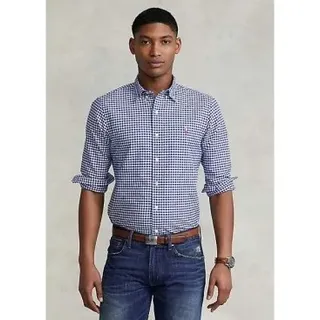 Polo Ralph Lauren für Herren. 710549084010 Slim Fit Oxford Sport Hemd blau (M), Lässig, Baumwolle, Klassisch, Langarm