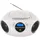P 70 Weiß • Kassettenradio mit CD • UKW-Radio • Boombox • CD-Player • Stereo Lautsprecher • AUX-Eingang • Netz- / Batteriebetrieb • Tragbar