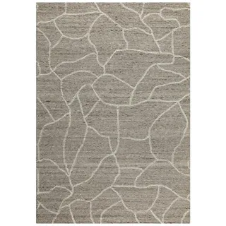 Wecon Home Webteppich , Creme, Grau , Textil , Steinoptik , rechteckig , 140x200 cm , Oeko-Tex® Standard 100 , für Fußbodenheizung geeignet, in verschiedenen Größen erhältlich, pflegeleicht, strapazierfähig , Teppiche und Böden, Teppiche, Moderne Teppiche