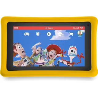 Pebble Gear Disney Kinder Tablet Toy Story 4 7" 2020 1 GB RAM 16 GB Schwarz/Gelb