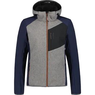 Icepeak Softshelljacke Danfort für Herren mit Kapuze, Farbe:Blau, Größe:52 - Blau