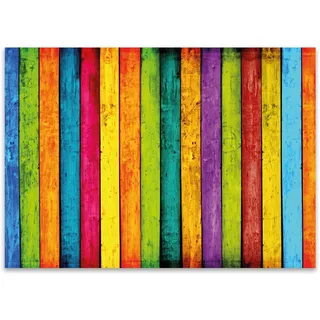 100 Tischunterlagen mit Holz-Optik im Used-Look | DIN A3 eckig | Platzset aus Papier, bunt, modern | Einweg Tischset | dv_507