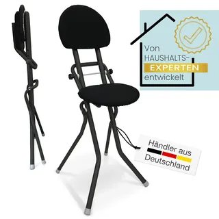 Eloneo Stehhilfe und Sitzhilfe höhenverstellbar, rutschfest & platzsparend 1 St schwarz
