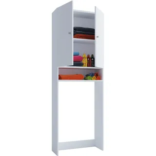 VCM my bath Waschmaschinenschrank Lona, 913840 weiß 1 Fachboden 64,0 x 27,0 x 182,0 cm