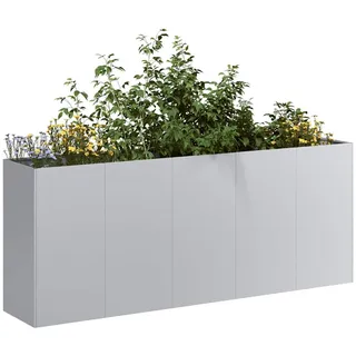 vidaXL Pflanzkübel 200x40x80 cm Verzinkter Stahl | Robuste Konstruktion für eine lange Lebensdauer, Verzinkte Oberfläche schützt vor Rost, Ideal für alle Außenbedingungen