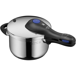 Perfect Plus One Pot Schnellkochtopf 2,5l, Dampfkochtopf mit Flammschutz, großes Kochsignal, 2 Kochstufen, abnehmbarer Deckelgriff, Einhand-Kochstufenregler, Cromargan Edelstahl