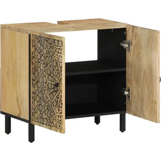 vidaXL Waschbeckenunterschrank 62x33x58 cm Massivholz Mango - Braun