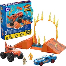 Bild von Spielzeug-Monstertruck »MEGA Monster Trucks Tiger Shark Feuer-Rampe, inkl. 2 Autos & Zubehör«, bunt