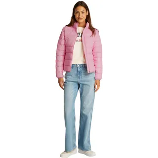 Tommy Jeans Damen Pufferjacke Essential Tape Hochglanz, Rosa (Pink Sugar), L