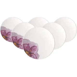 Villeroy & Boch Frühstücksteller Coupe Rose Garden 21,2 cm bunt 6er Set