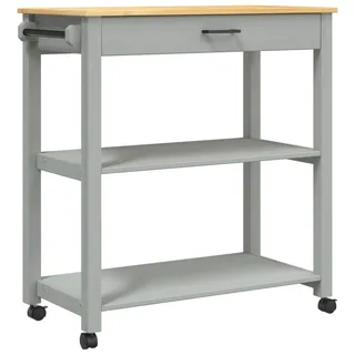 vidaXL Küchenwagen MONZA 84x40x88,5 cm Massivholz Kiefer - Grau