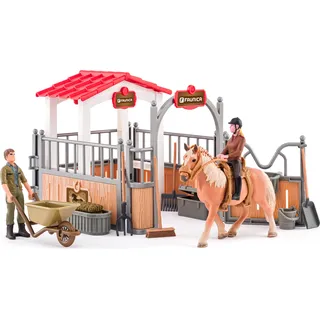 Pferdestall mit Pferd und Zubehör - Faunica