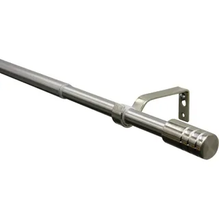 Gardinia Gardinenstangen-Set Zylinder Ø 16/19 mm Edelstahl 120 cm - 210 cm