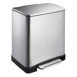 Eko Tritt-Mülleimer 20 l Silber