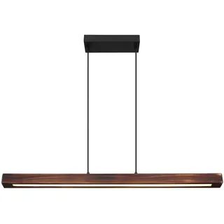 Globo Led-Hängeleuchte , Schwarz, Dunkelbraun , Holz, Metall, Kunststoff , 8x120x90 cm , Ce , Lampen & Leuchten, Leuchtenserien