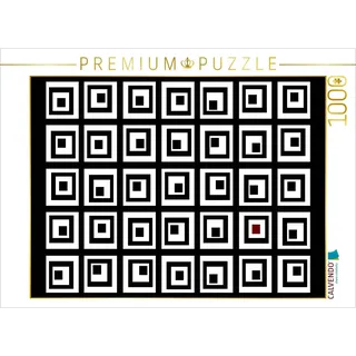 CALVENDO Puzzle Retro in schwarz und weißen Karos 1000 Teile Puzzle quer | Lege-Größe cm Foto-Puzzle für glückliche Stunden