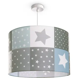 Paco Home Pendelleuchte "Cosmo 345", E27 Kinderlampe Deckenlampe LED Kinderzimmer Lampe Sternen Motiv E27, weiß,