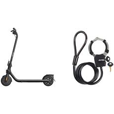 Segway-Ninebot E2 D, E Scooter mit Straßenzulassung & Master Lock Kabelschloss mit Schlüssel, 1 m, Ideal für Scooter Roller, Fahrrad, Kinderwagen, Sportausrüstung