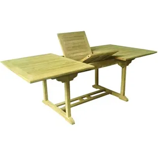Lex Teak Tisch Gartentisch 120-180 x 75 cm Naturbelassen