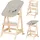 Born Up Set 2in1, Greyish gesteppt', Hochstuhl mit Liegefunktion, ab Geburt