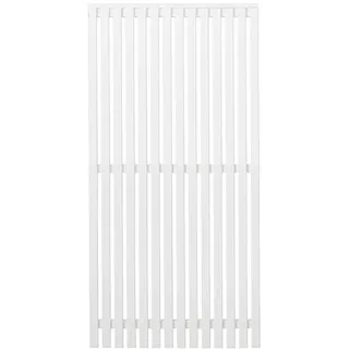 Plus Sichtschutzzaun 90 x 180 cm Weiß/Holz