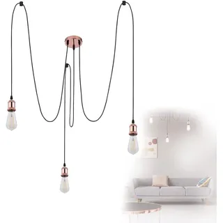 Globo Lighting Hängeleuchte Metall kupferfarben, 3x E27 - Kupfer