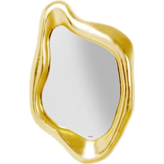 Kare Design Spiegel Hologram, Gold, 119x76x9 cm, Deko Wandspiegel, mit Rahmen, Organische Form, Wohnzimmer