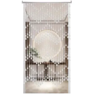 LRYELWA Perlenvorhang für Tür,Acryl,Hängende Türvorhang,Fadenvorhänge,Raumteiler,Dekoration,für Fenster,Wohnzimmer,Balkon,Terrasse,Zimmer,Mit Zubehör,Anpassbar Größen (90cm x 180cm,Weiß)
