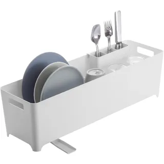 YAMAZAKI TOWER4314 Schlanker Abtropfkorb für Geschirr, Weiß