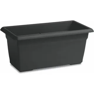 Rechteckiger Blumenkasten MEDITERRANEO - 110 l - 100 cm - Kunststoff - Anthrazit - Grau