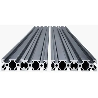 Vevor 4er Set Aluprofil 1000 mm T-Nut 2040 Aluminium-Strangpressprofil, eloxierte Linearschiene nach europäischem Standard, Nutenprofil für 3D-Drucker, CNC-Maschine DIY, Lasergravur, Schwarz
