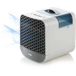 DOMO DO 154 A Mini Aircooler Cube 2 Stufen Wassertank 750ml Luftkühler - Grau, Weiß