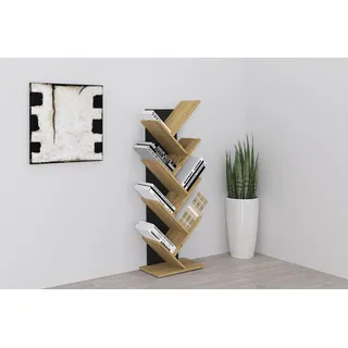 FMD Wandregal Büchen 1 41,6 x 26 x 125,3 cm Schwarz